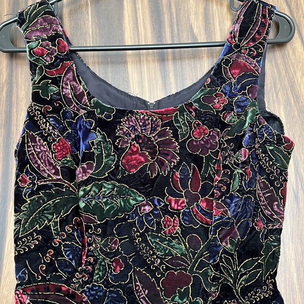 Jewel Tone Velvet Mini 90s Prom Dress